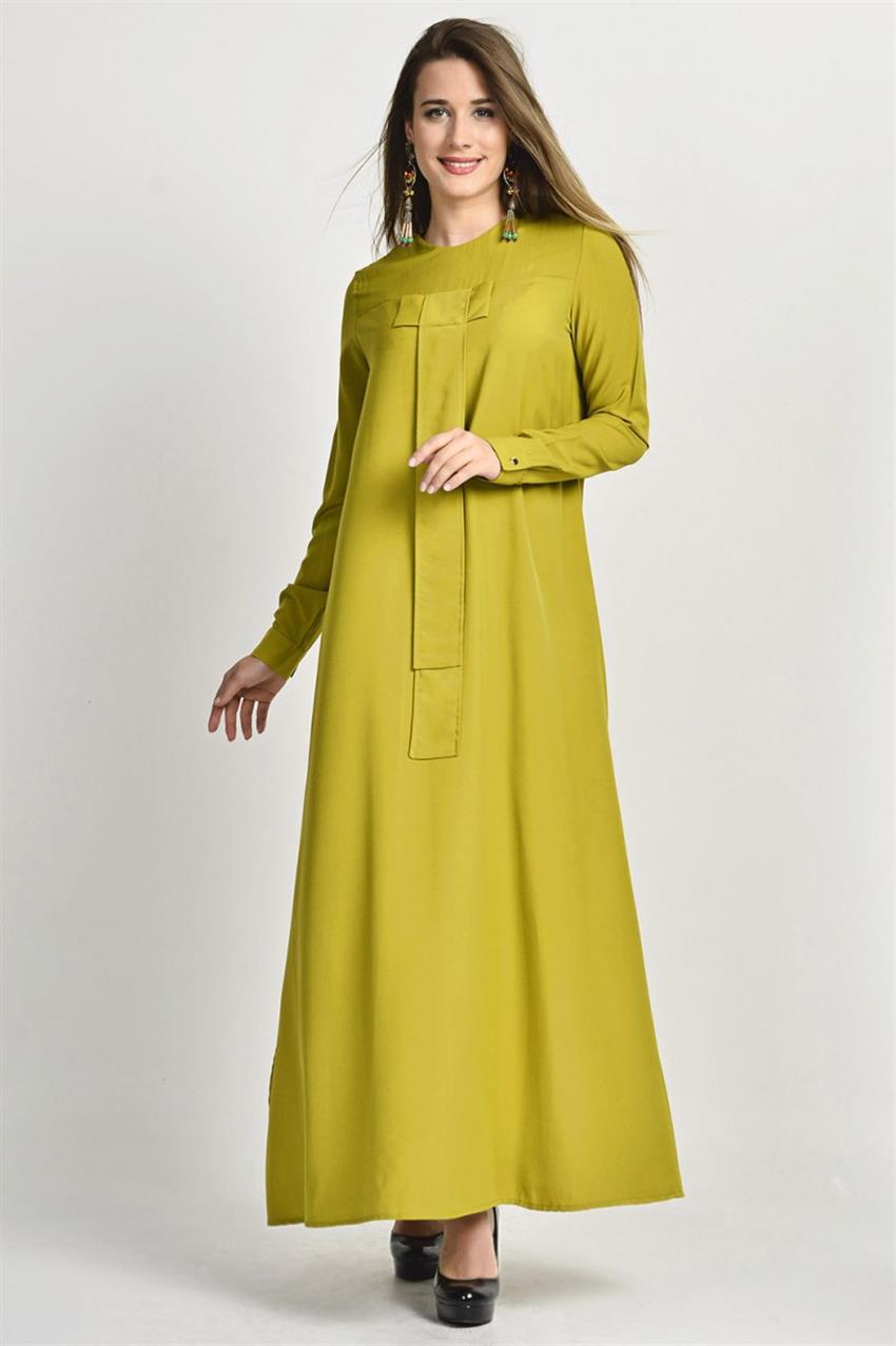 Ameerah Elbise-Yağ Yeşili 5931-109