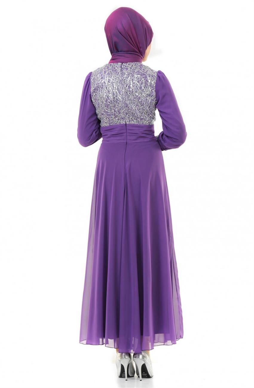 Evening Dress Dress-Purple 7007-45
