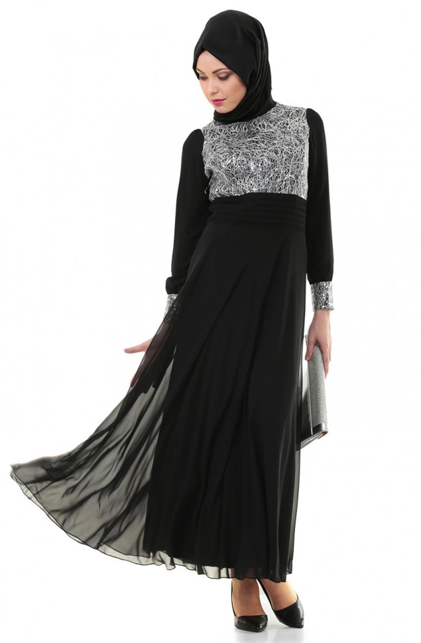 Evening Dress Dress-Black 7007-1-01