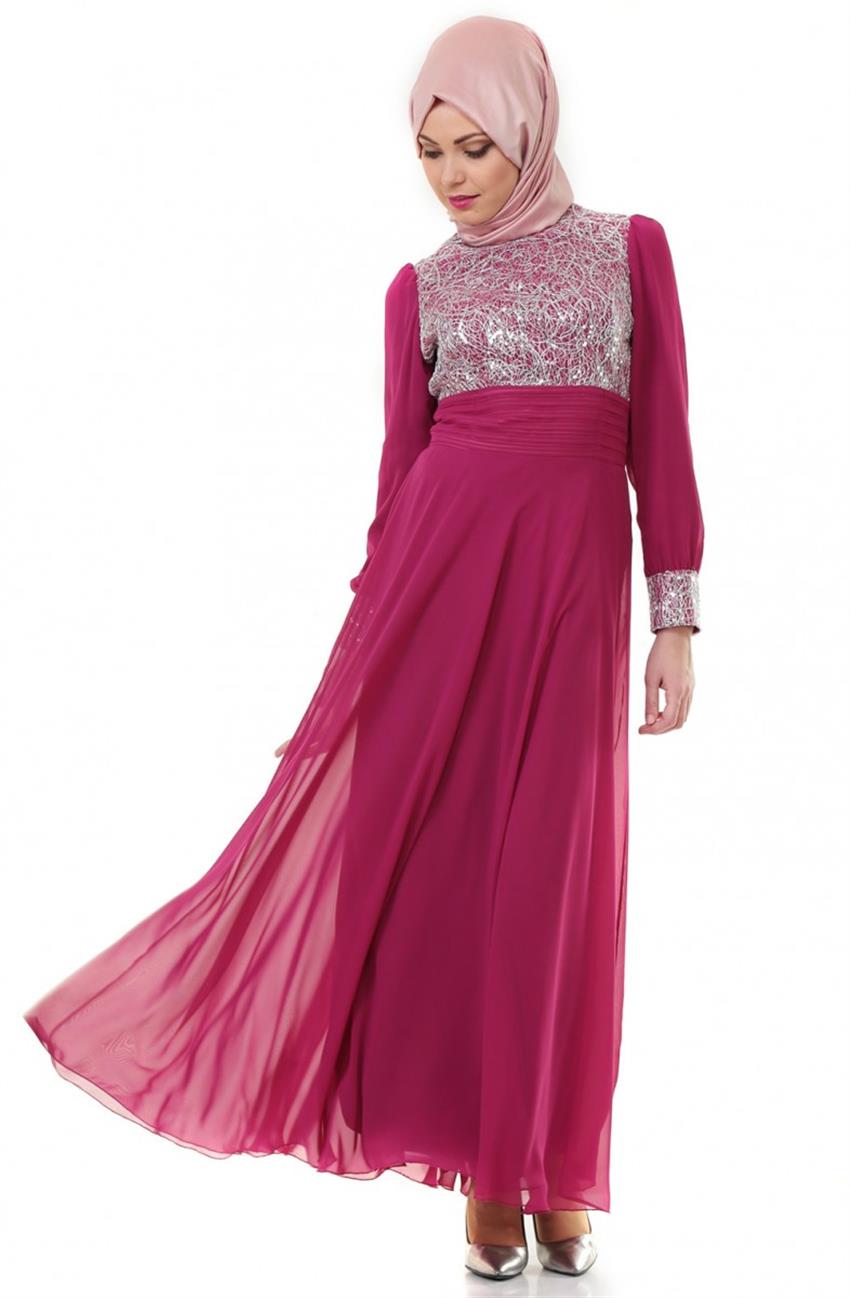 Evening Dress Dress-Fuchsia 7007-43