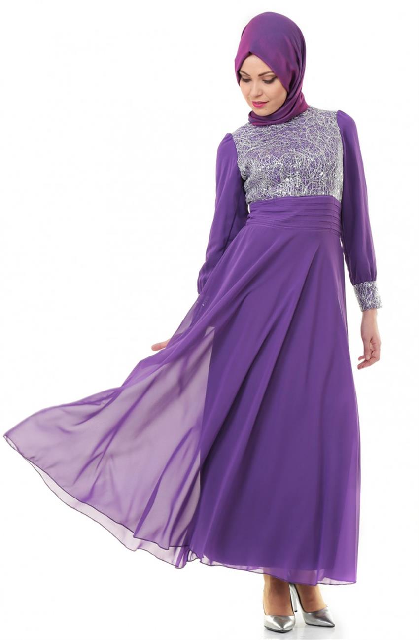 Evening Dress Dress-Purple 7007-45