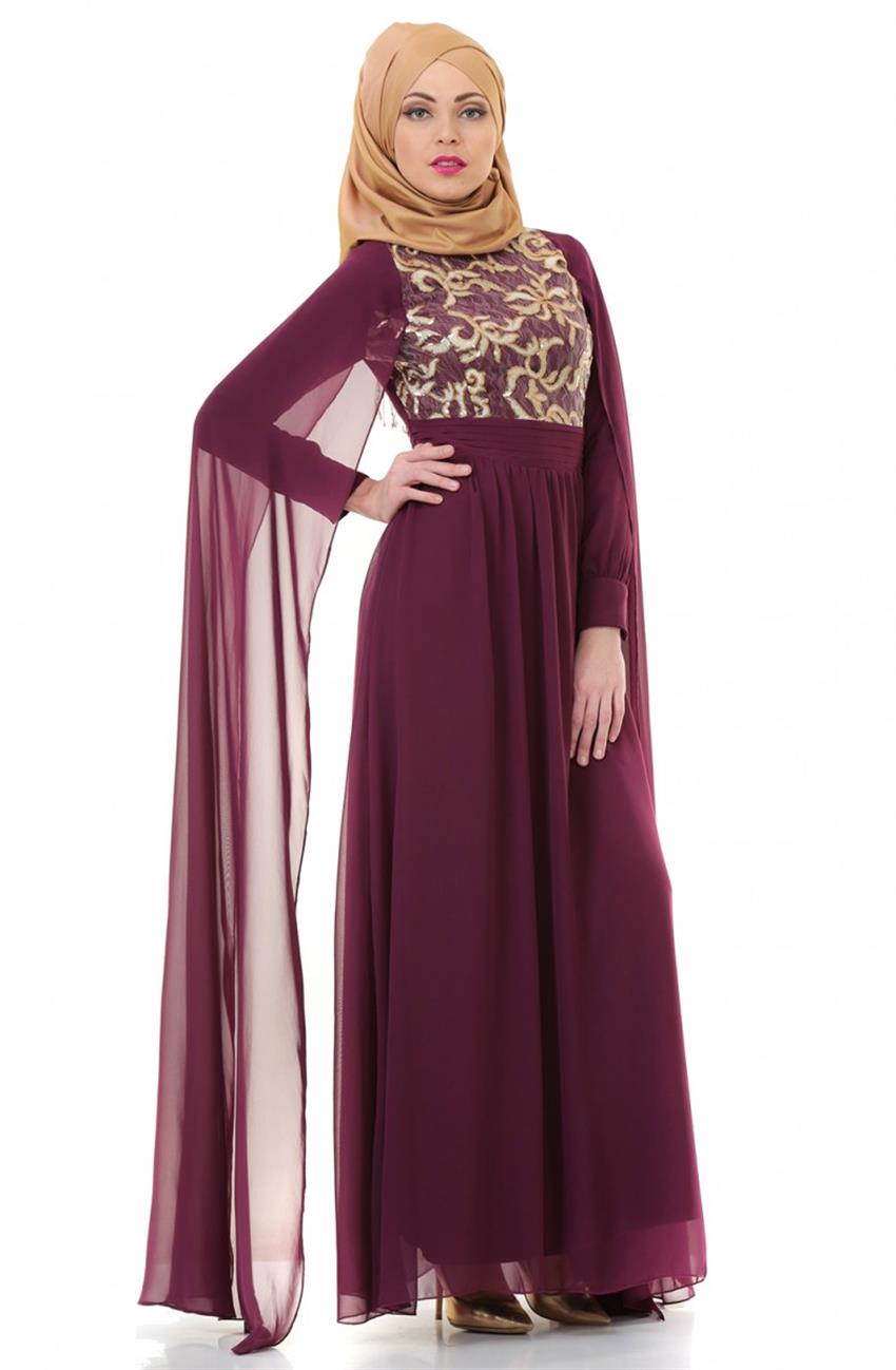 فستان سهرة فستان-أرجواني ar-7001-45