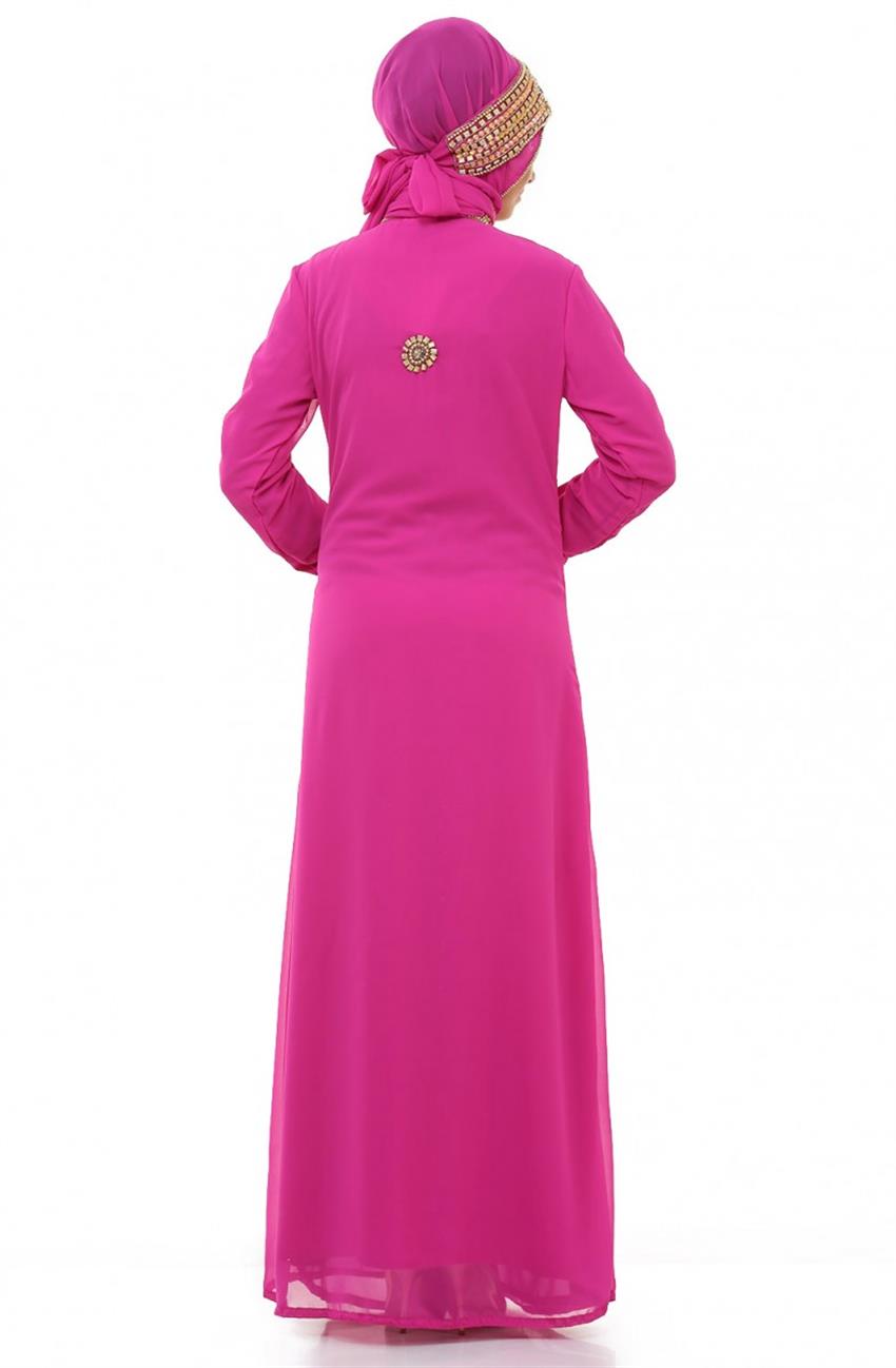 Evening Dress Dress-Fuchsia 3745-43