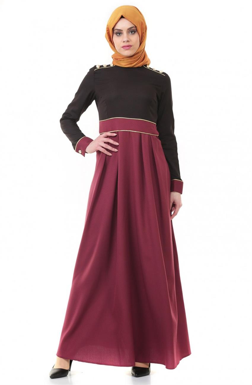 Ameerah Dress-Claret Red 5942-67