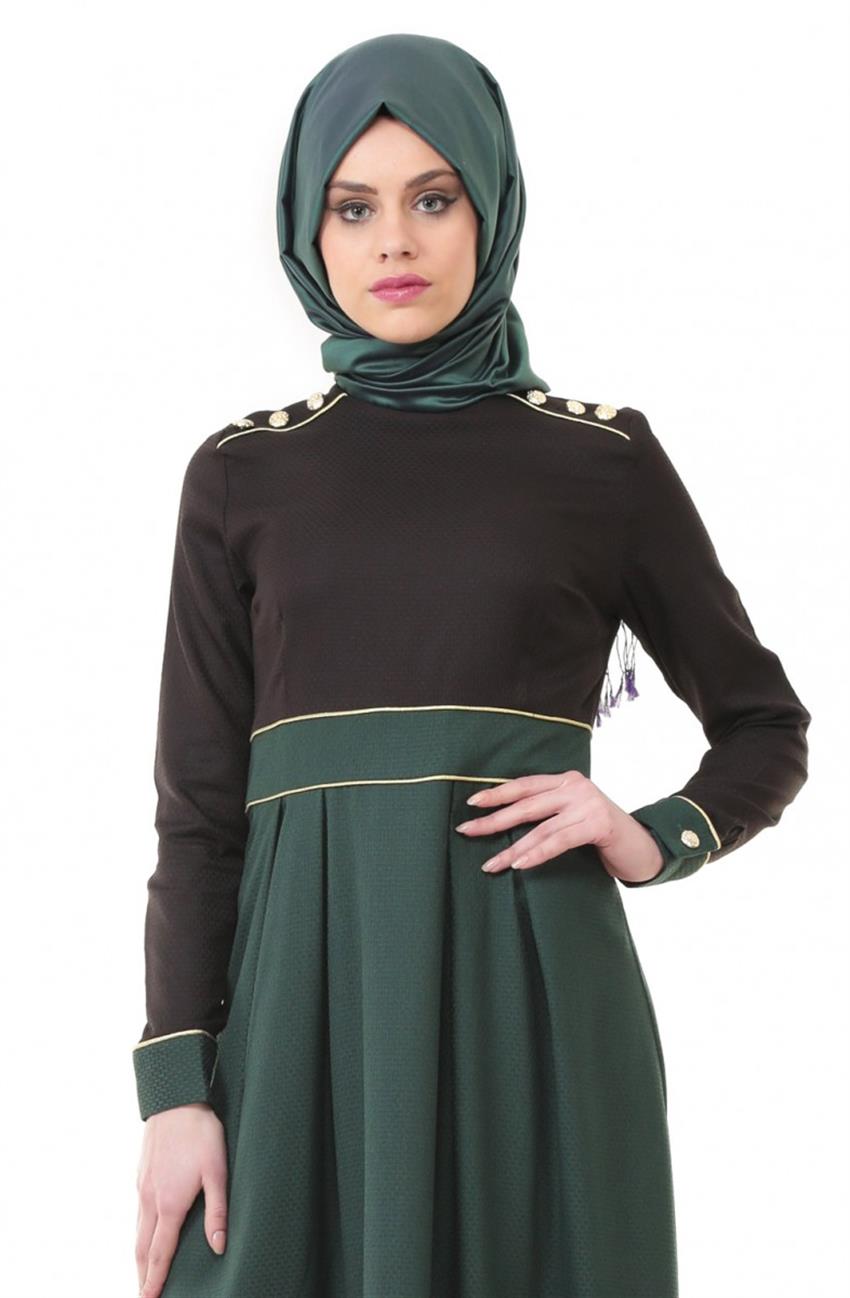 Ameerah فستان-زمردي أخضرi ar-5942-62