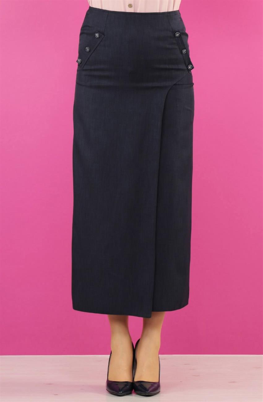Skirt-Navy Blue 3559-17