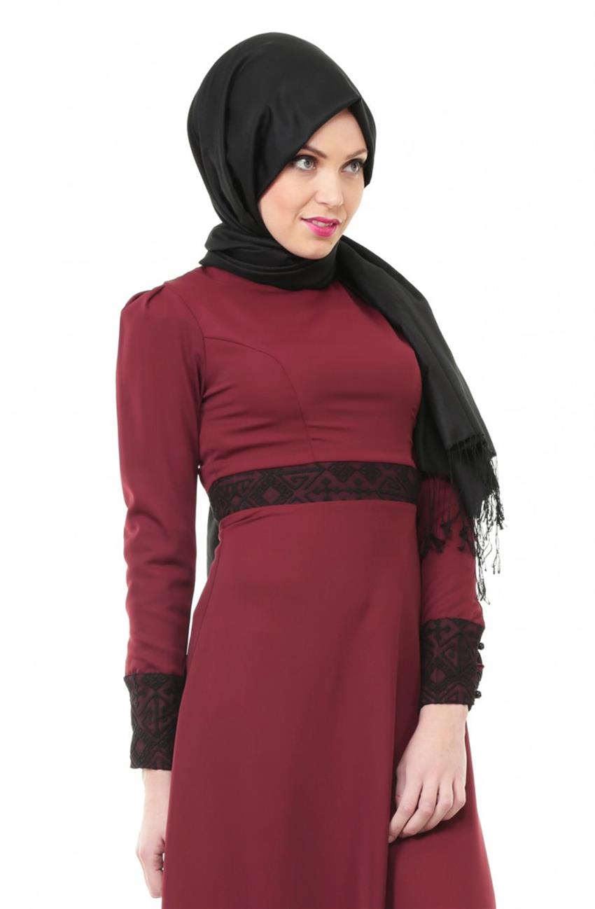 Evening Dress Dress-Claret Red ZEN138-1018