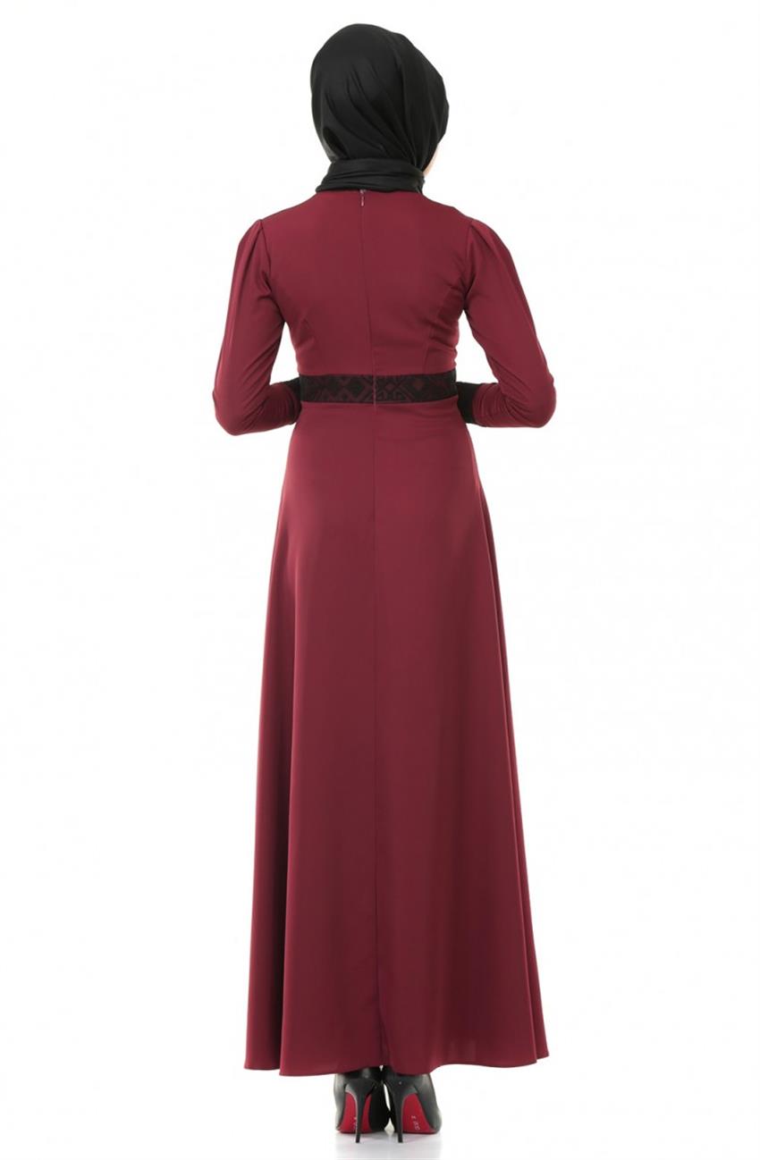 Evening Dress Dress-Claret Red ZEN138-1018