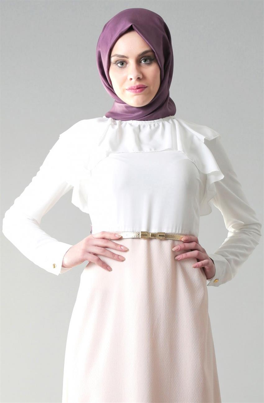 Ameerah فستان-لون البودرة ar-5917-41