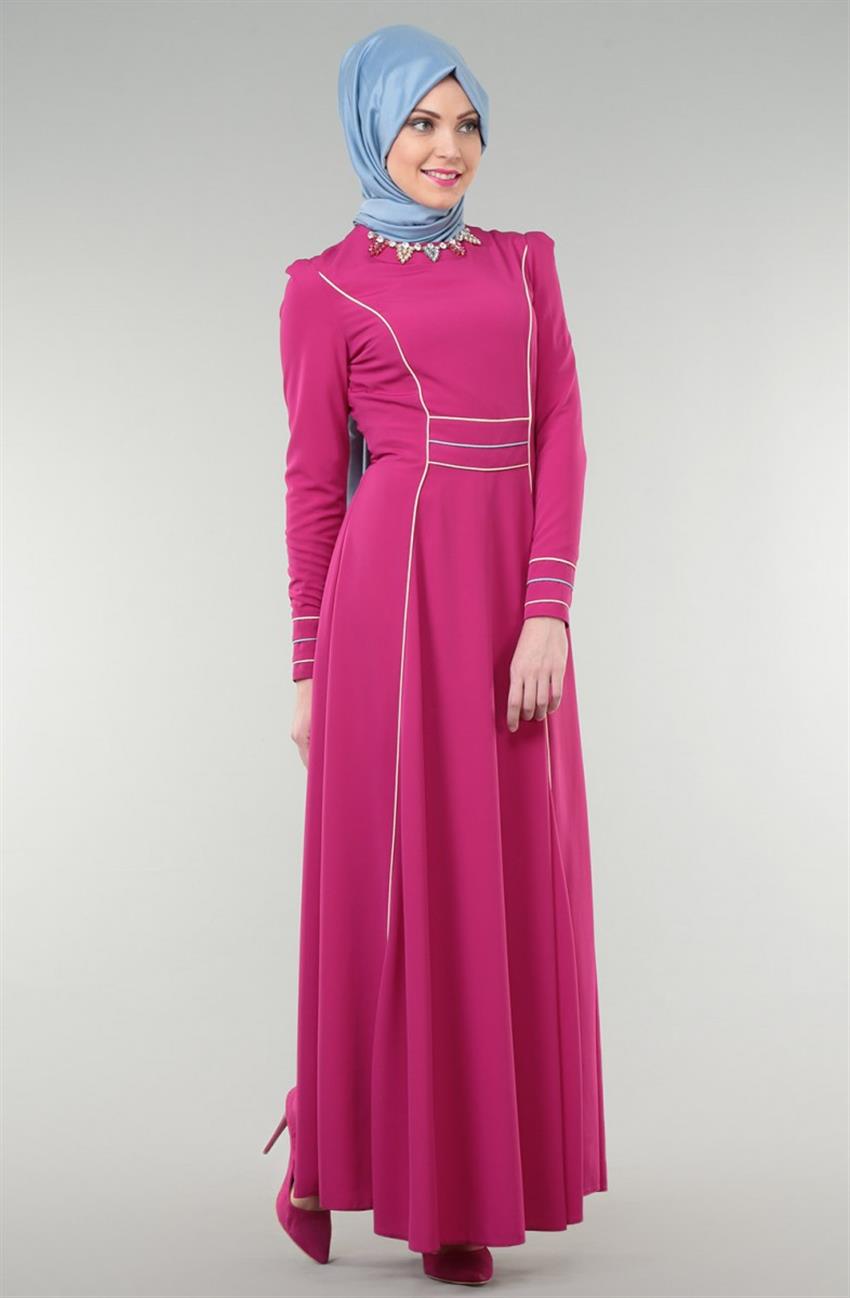 Evening Dress Dress-Fuchsia 3887-43