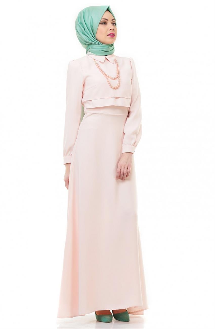 Evening Dress Dress-Açik Pink 70036-65