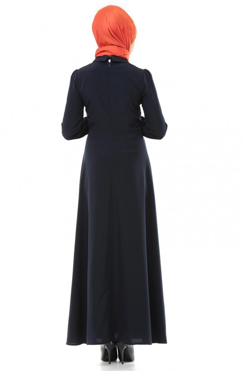 Evening Dress Dress-Navy Blue 70036-17