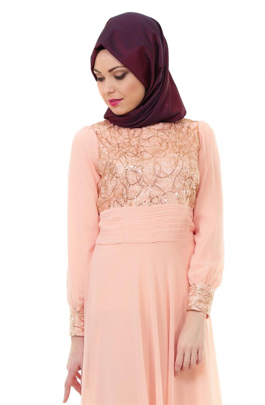 فستان سهرة فستان-لون البودرة ar-7007-41