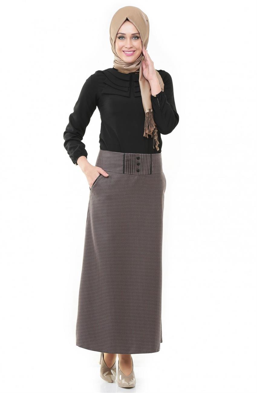 Skirt-Black Brown 3485-0168