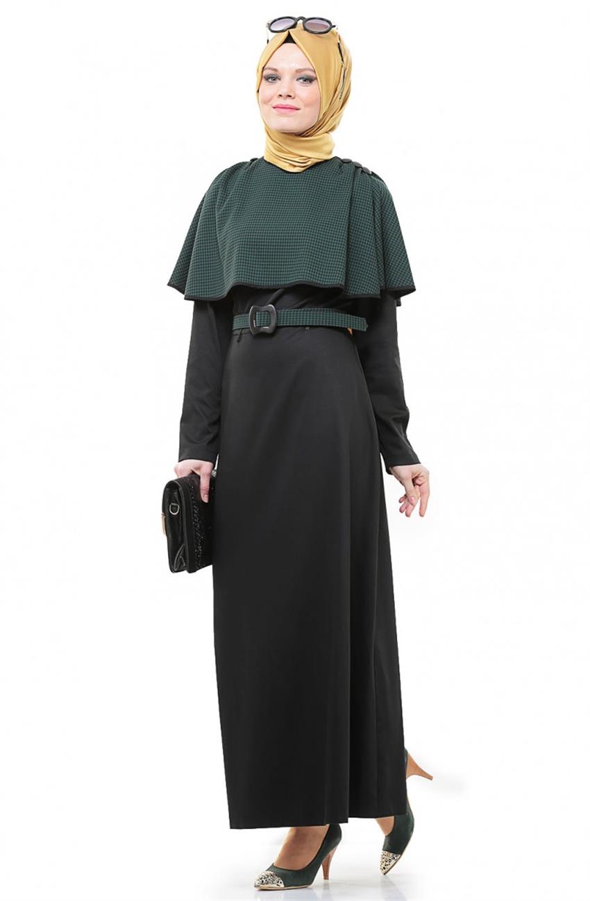 فستان-أخضر أسود ar-5017-2101