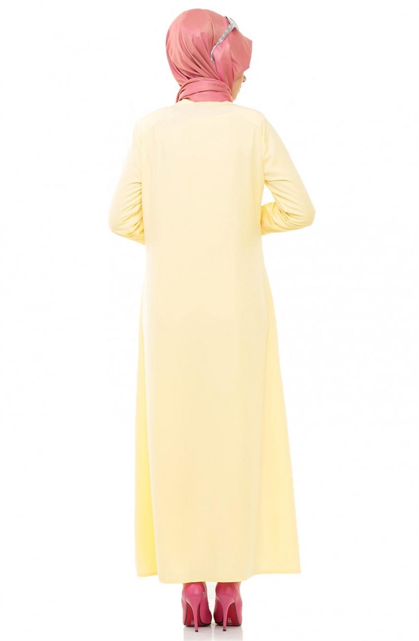 Abaya-Yellow d9017-29