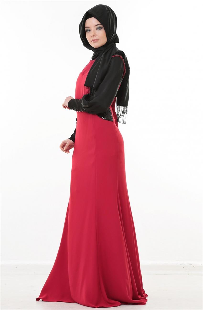Evening Dress Dress-Red Black 5110-3401