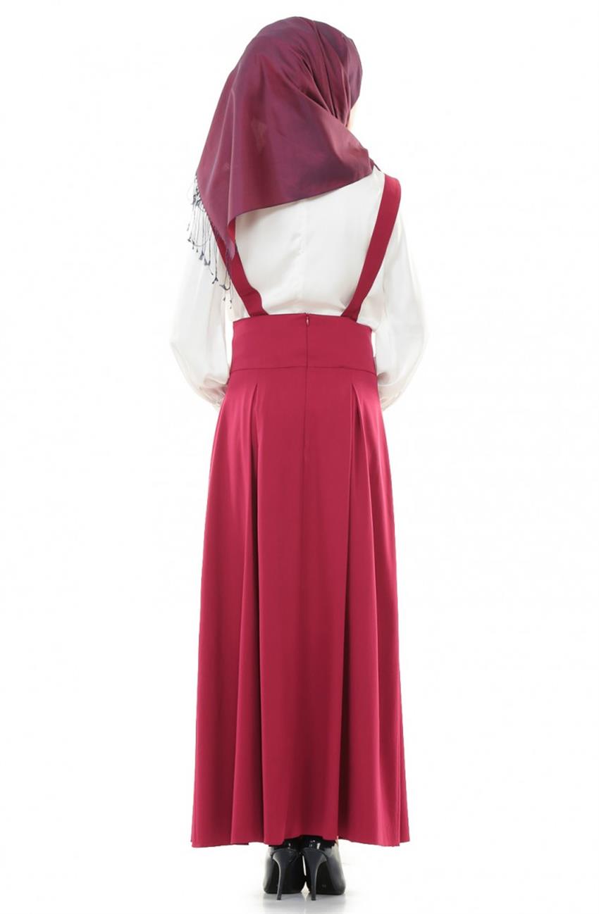 Salopet Kırmızı Elbise 30165-34