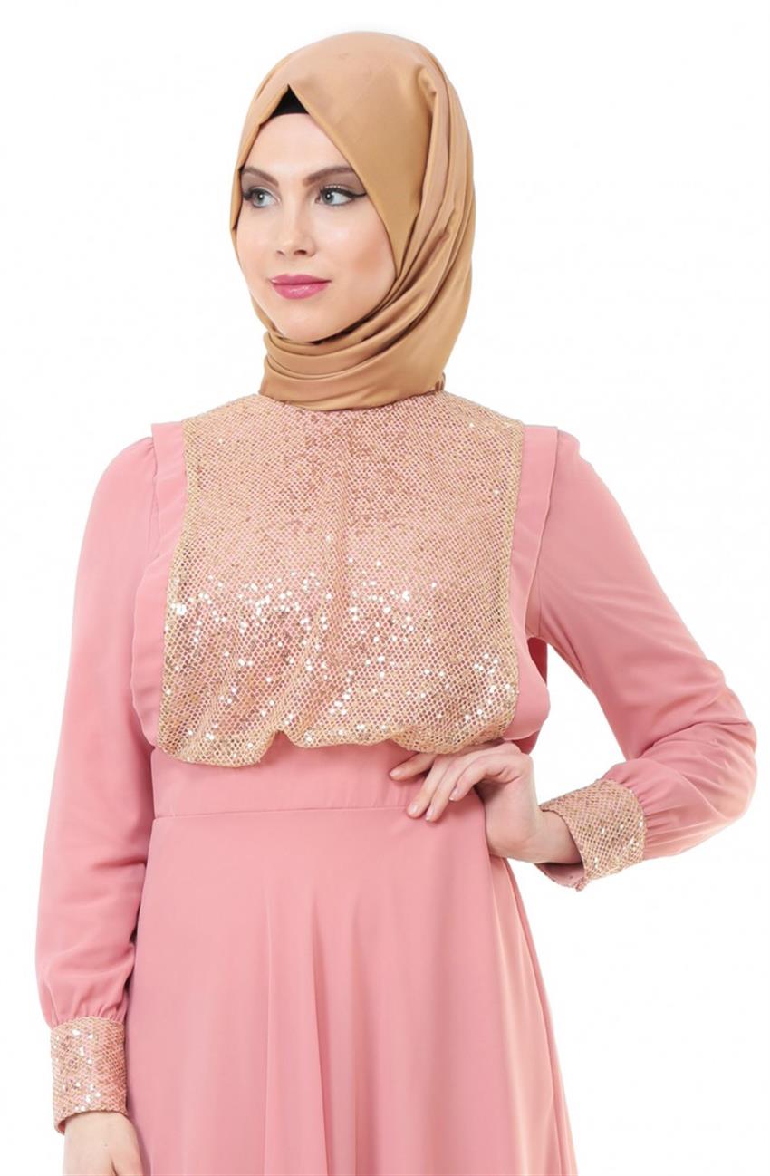 Evening Dress Dress-Gül Pink ARM7002-108