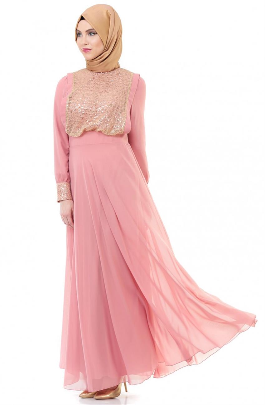 Evening Dress Dress-Gül Pink ARM7002-108