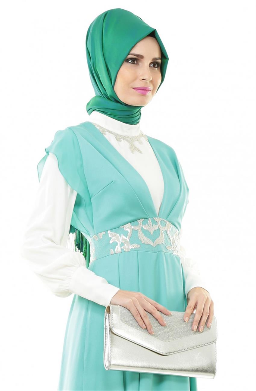 Kayra Evening Dress Dress-Cyan KA-B5-16019-18