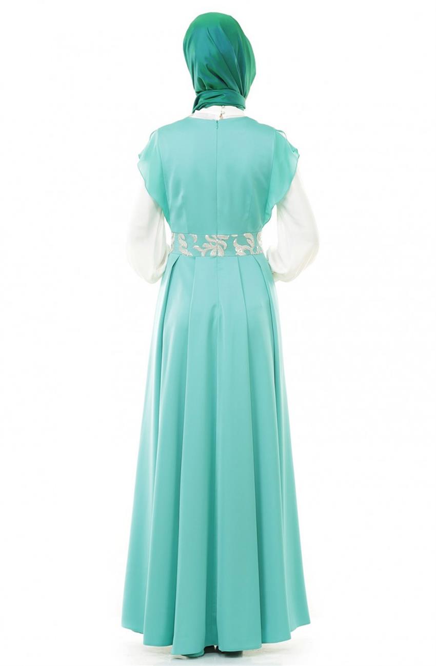 Kayra Evening Dress Dress-Cyan KA-B5-16019-18