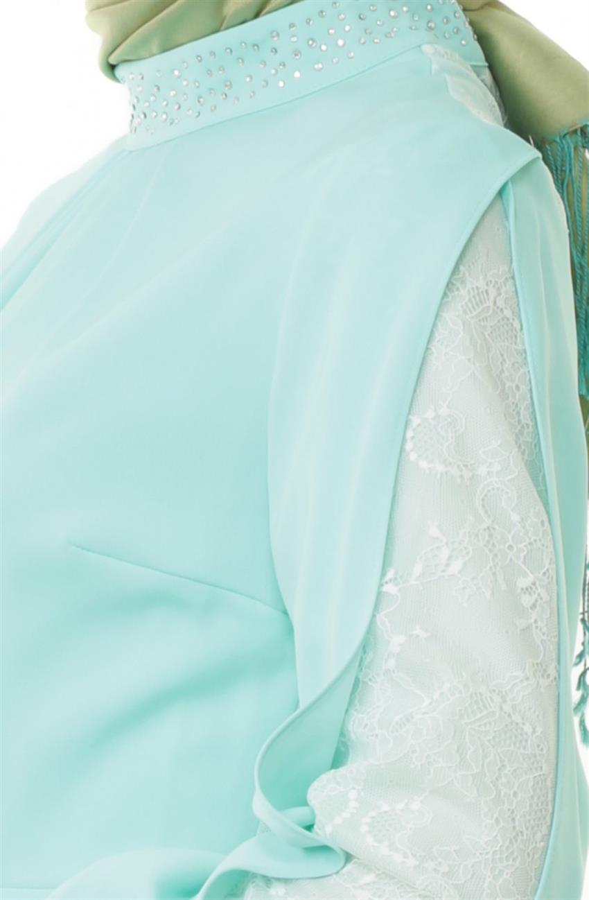 Evening Dress Dress-Turquoise KA-A4-23064-54