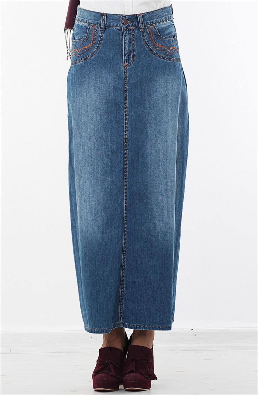 Jeans Skirt-Blue 1021-70