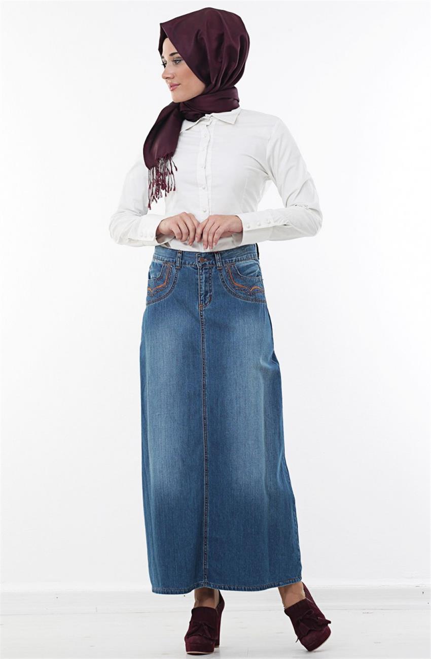 Jeans Skirt-Blue 1021-70