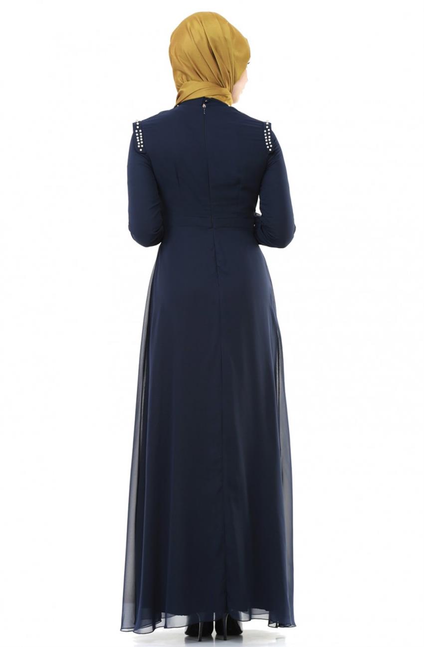 Evening Dress Dress-Navy Blue ARM7034-17
