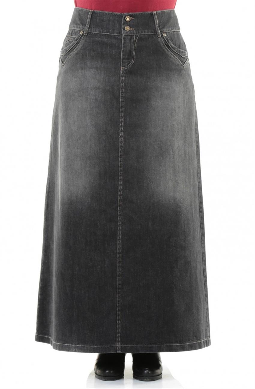 Jeans Skirt-Smoked 2048B-79