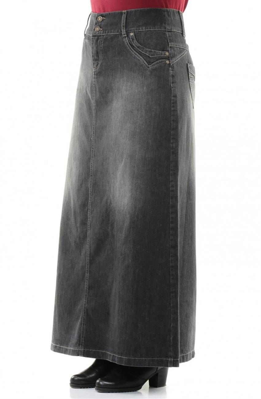 Jeans Skirt-Smoked 2048B-79
