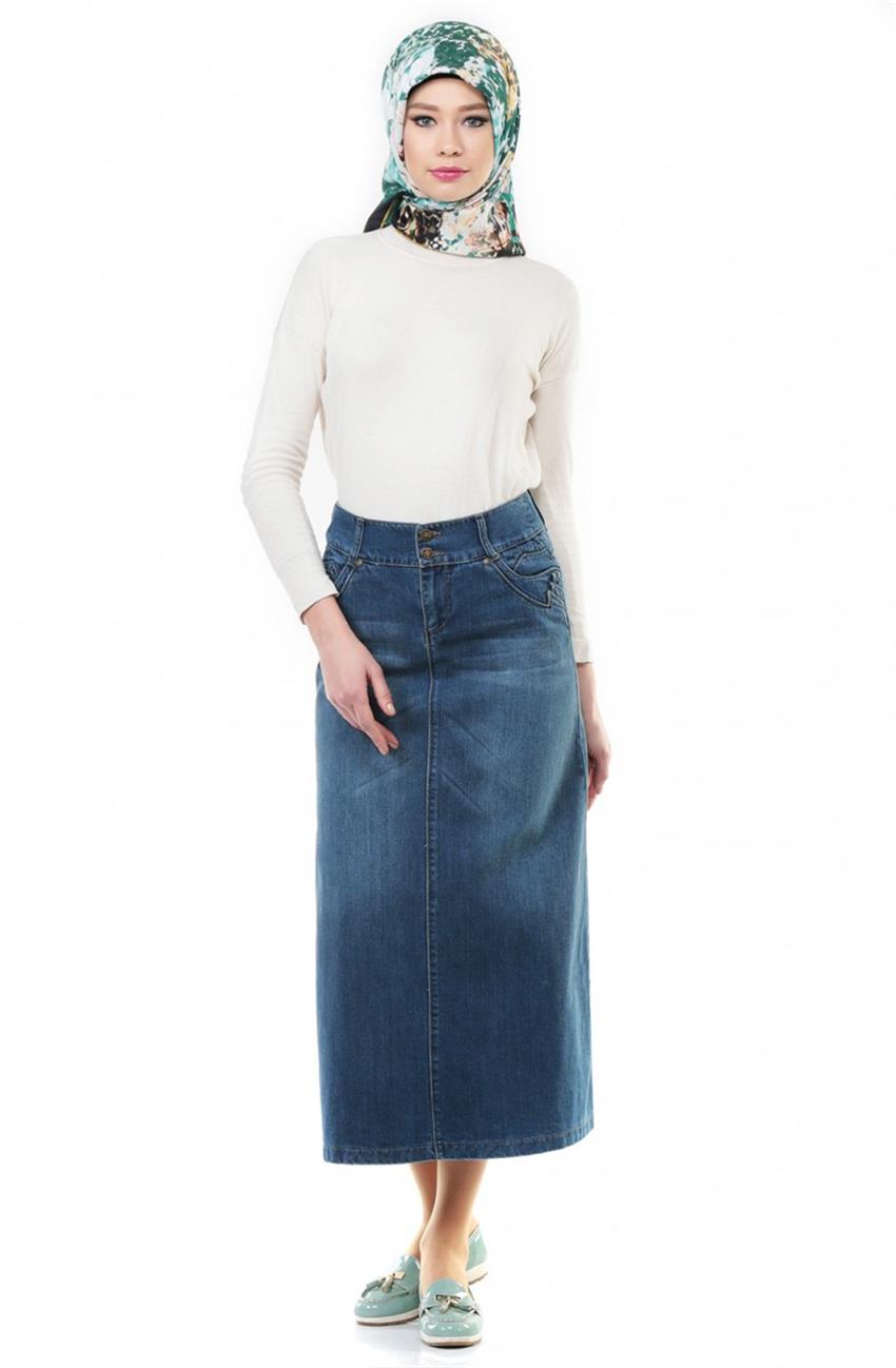 Jeans Skirt-Blue 2073-70