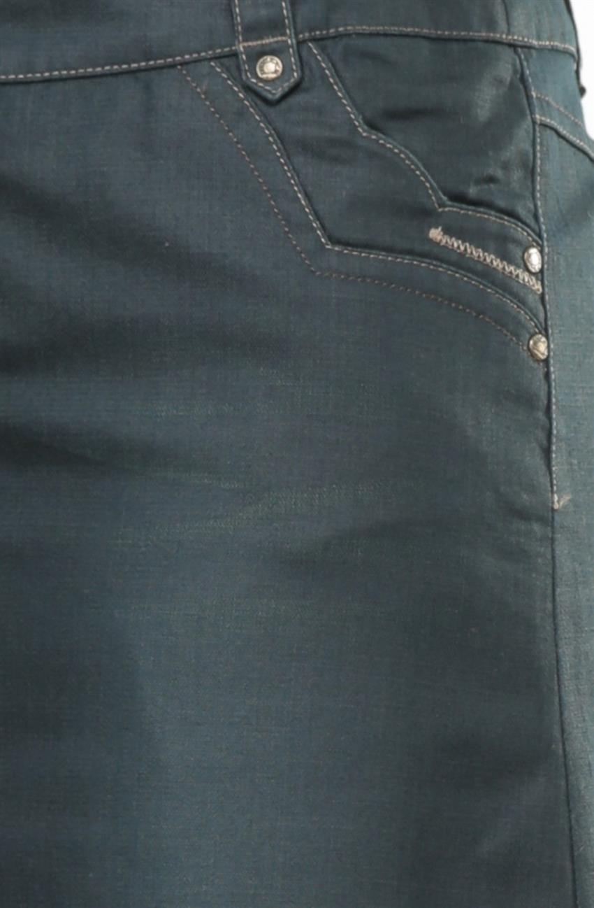 Jeans Skirt-Koyu Green 2026B-22