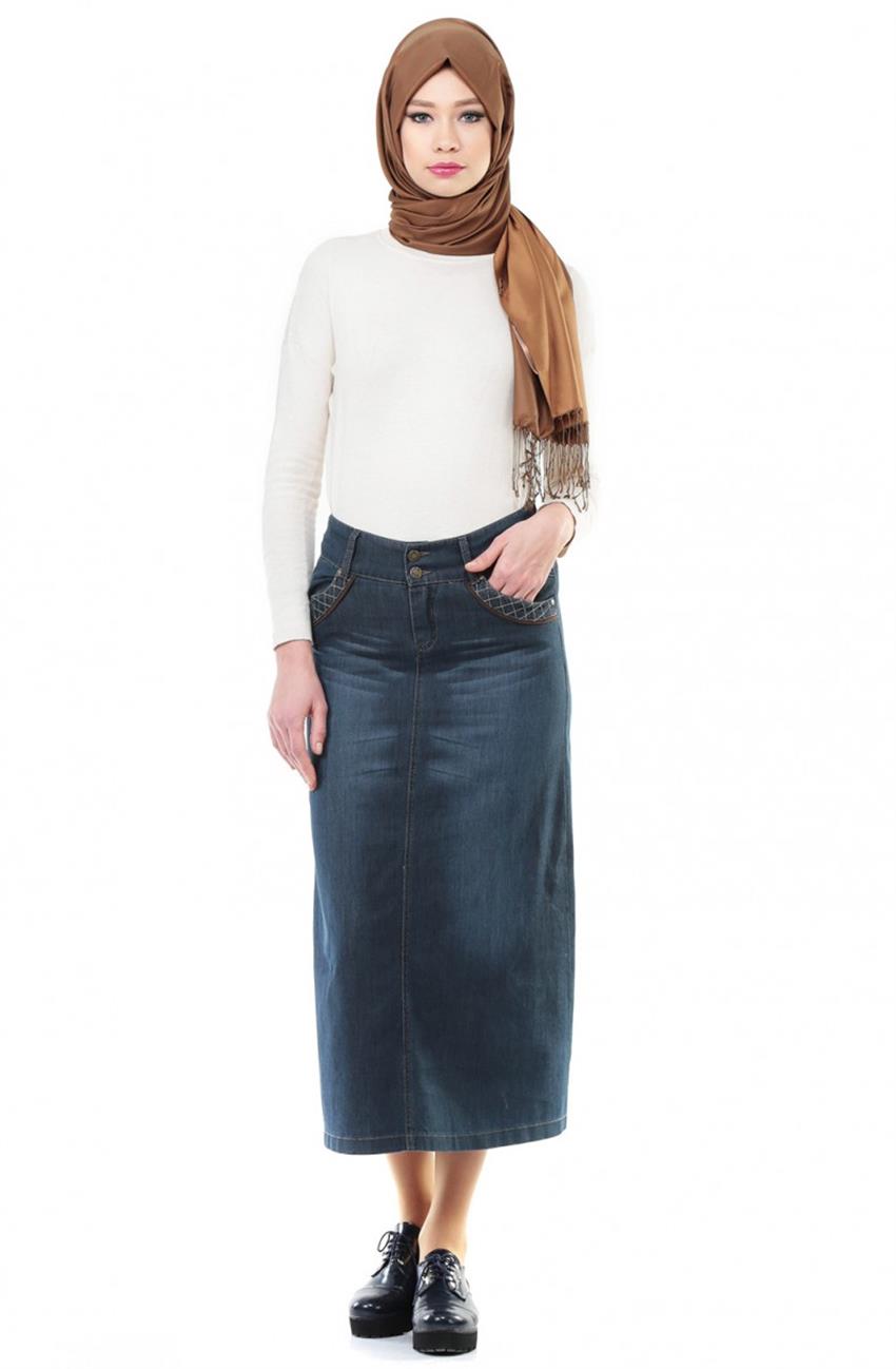 Jeans Skirt-Koyu Gray 2070-05