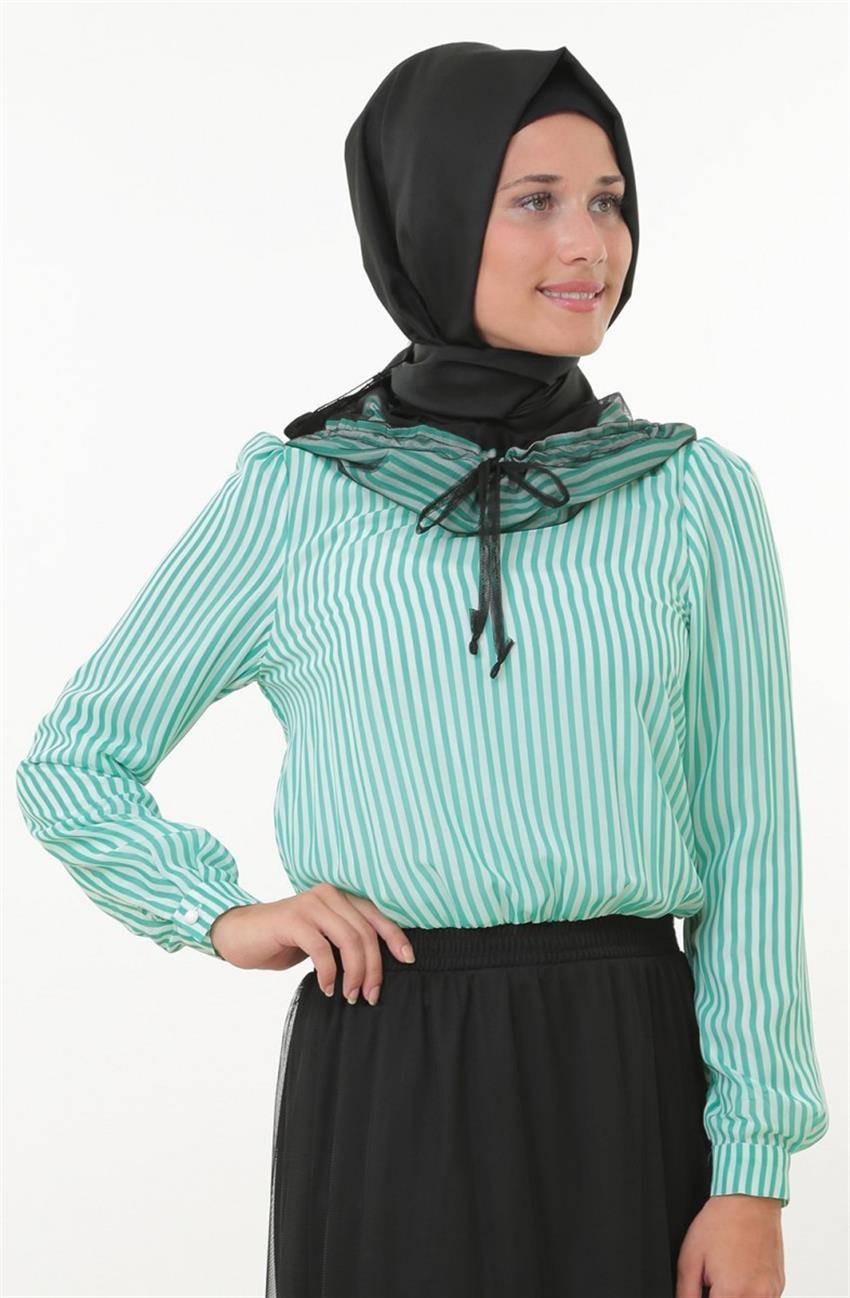 فستان-أخضر أسود ar-9081-2401