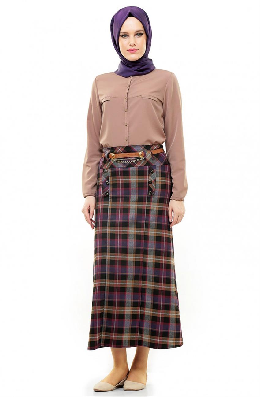 Skirt-Purple Brown 2123-4568