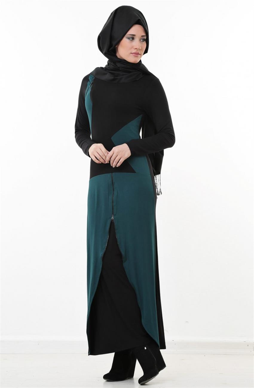 فستان-أخضر ELB009-2101