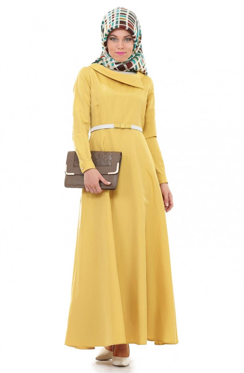 Tuğba Sarı Elbise F6774-28