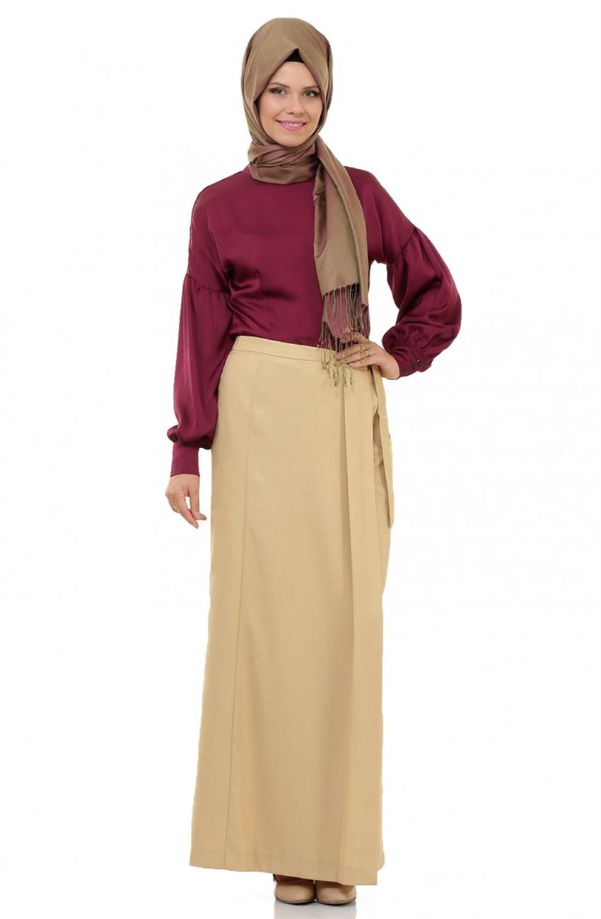 Tuğba Pants Skirt-Yellow F7376-28
