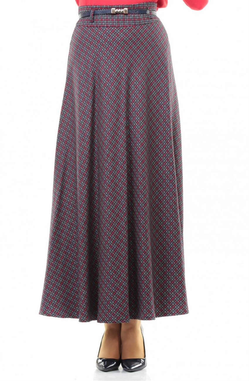 Skirt-Claret Red 2057BRD-67