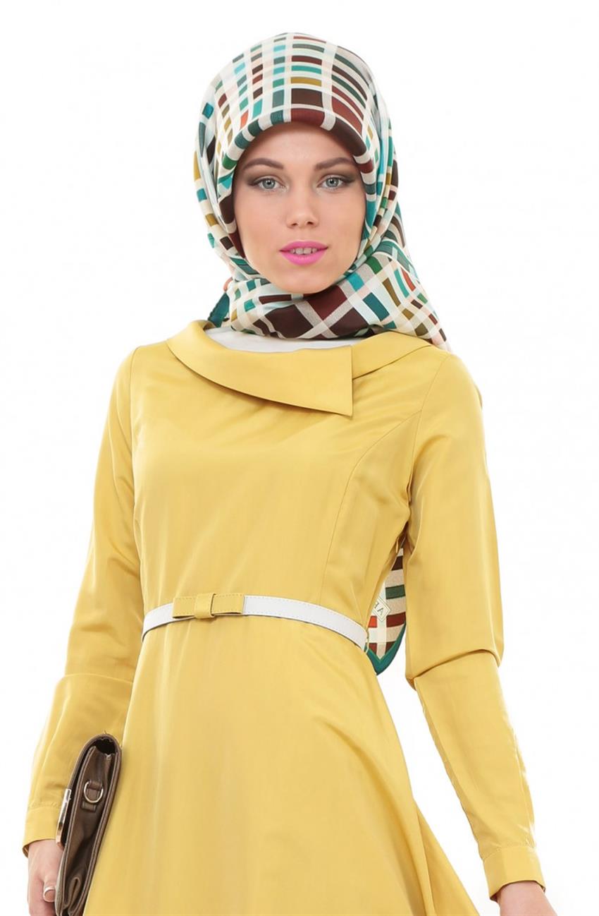 Tuğba Dress-Yellow F6774-28