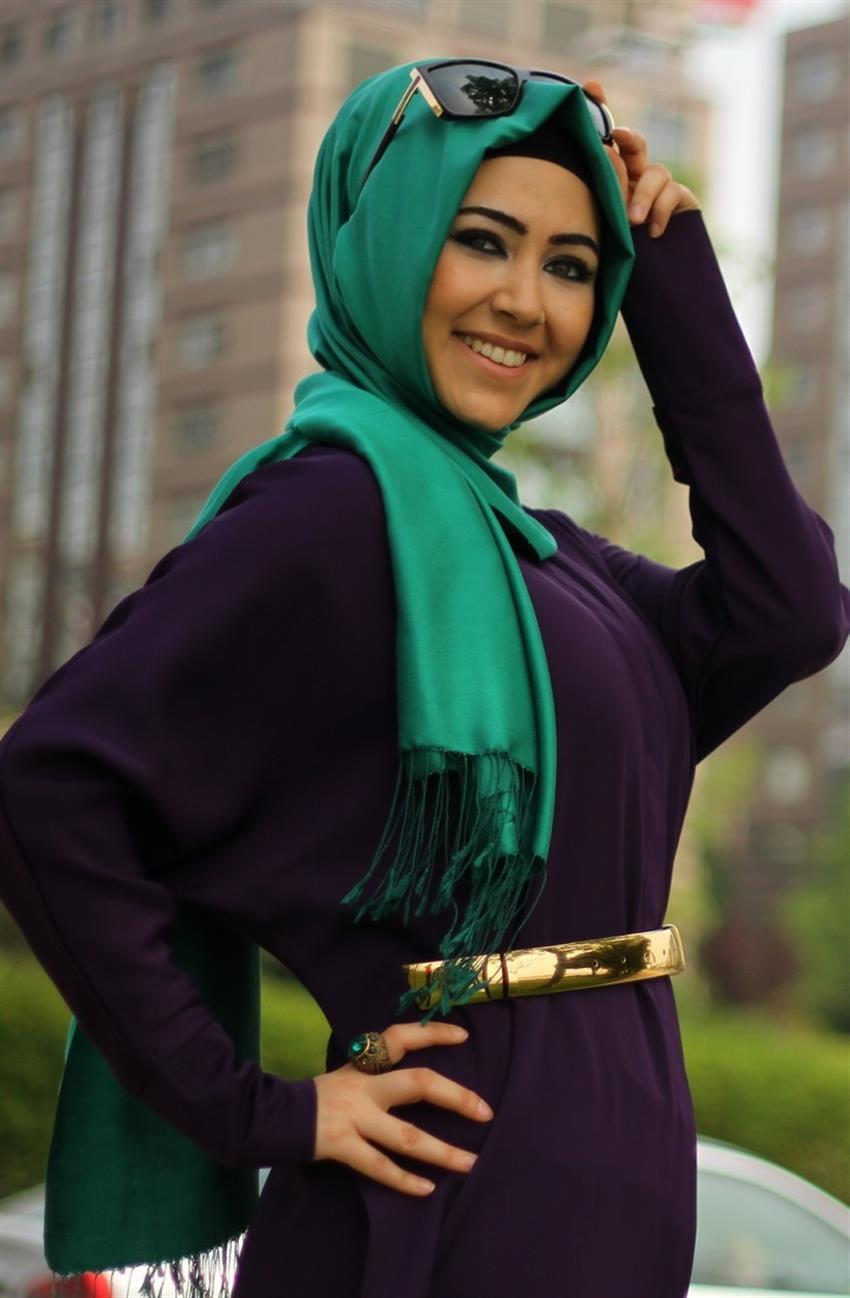 Betül Işık Moda Abaya-Purple YRSM01-45