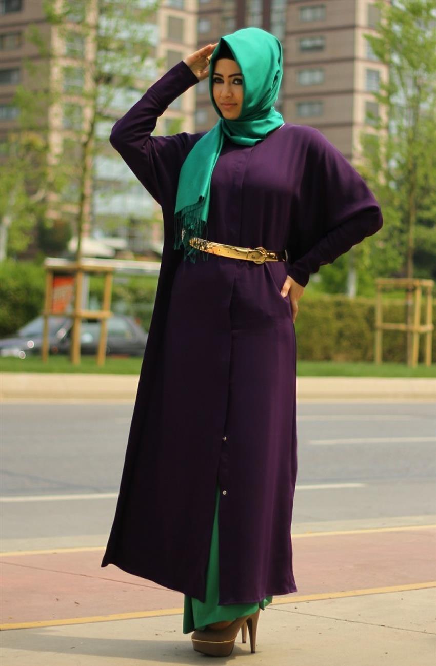 Betül Işık Moda Abaya-Purple YRSM01-45