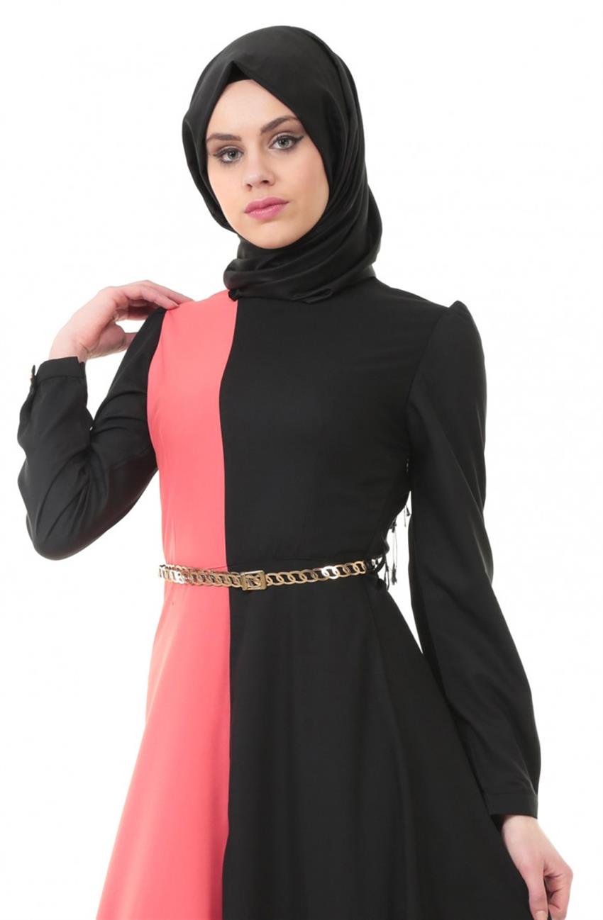 فستان-مرجاني أسود ZE3029-7101