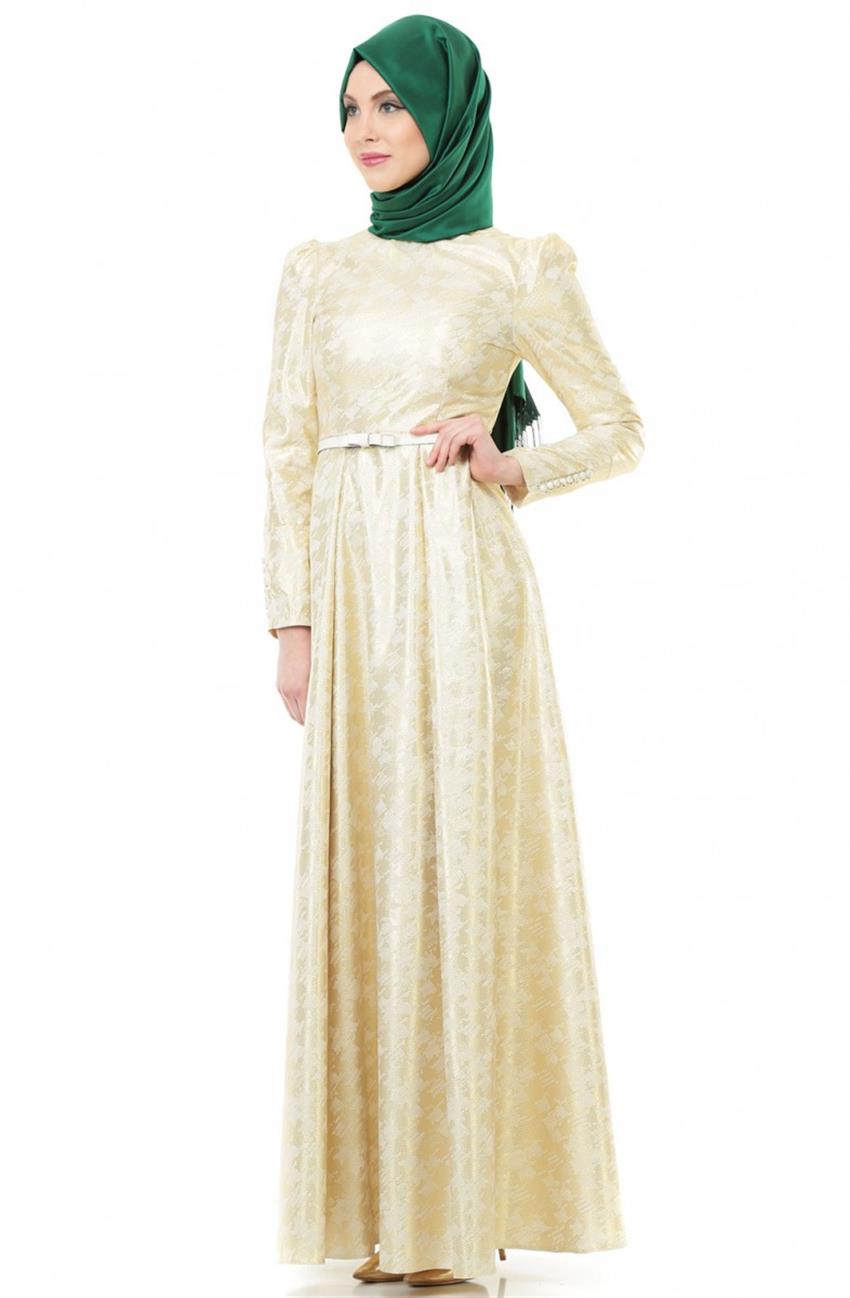 Evening Dress Dress-Ecru Gold ARM7032-5231