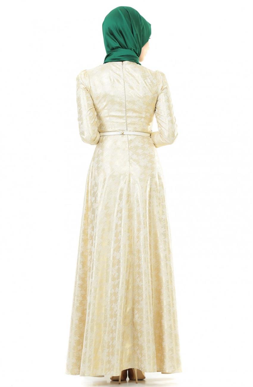 فستان سهرة فستان-أبيض ذهبي ARM7032-5231
