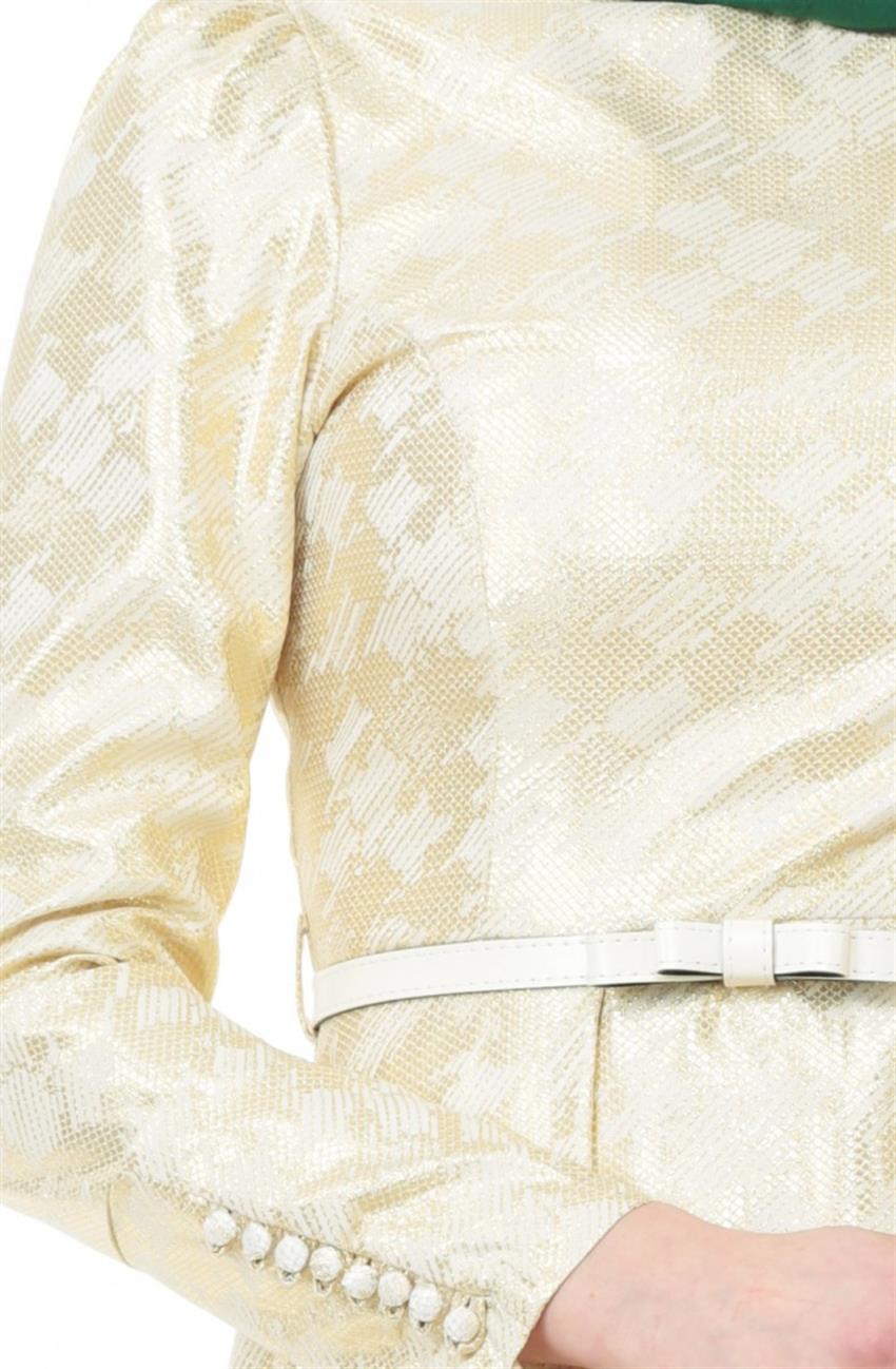 فستان سهرة فستان-أبيض ذهبي ARM7032-5231