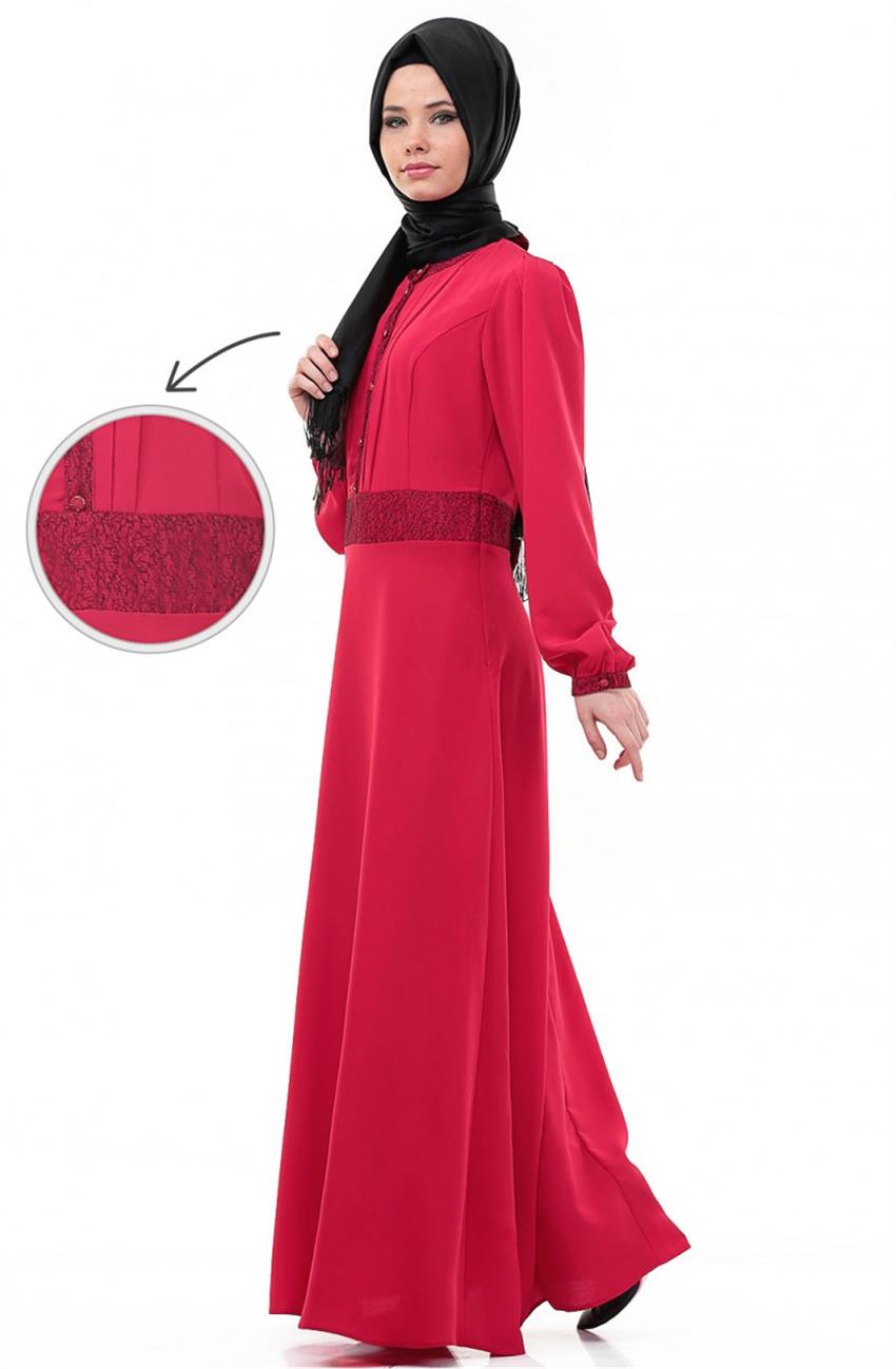 فستان-أحمر أسود ar-3433-3401
