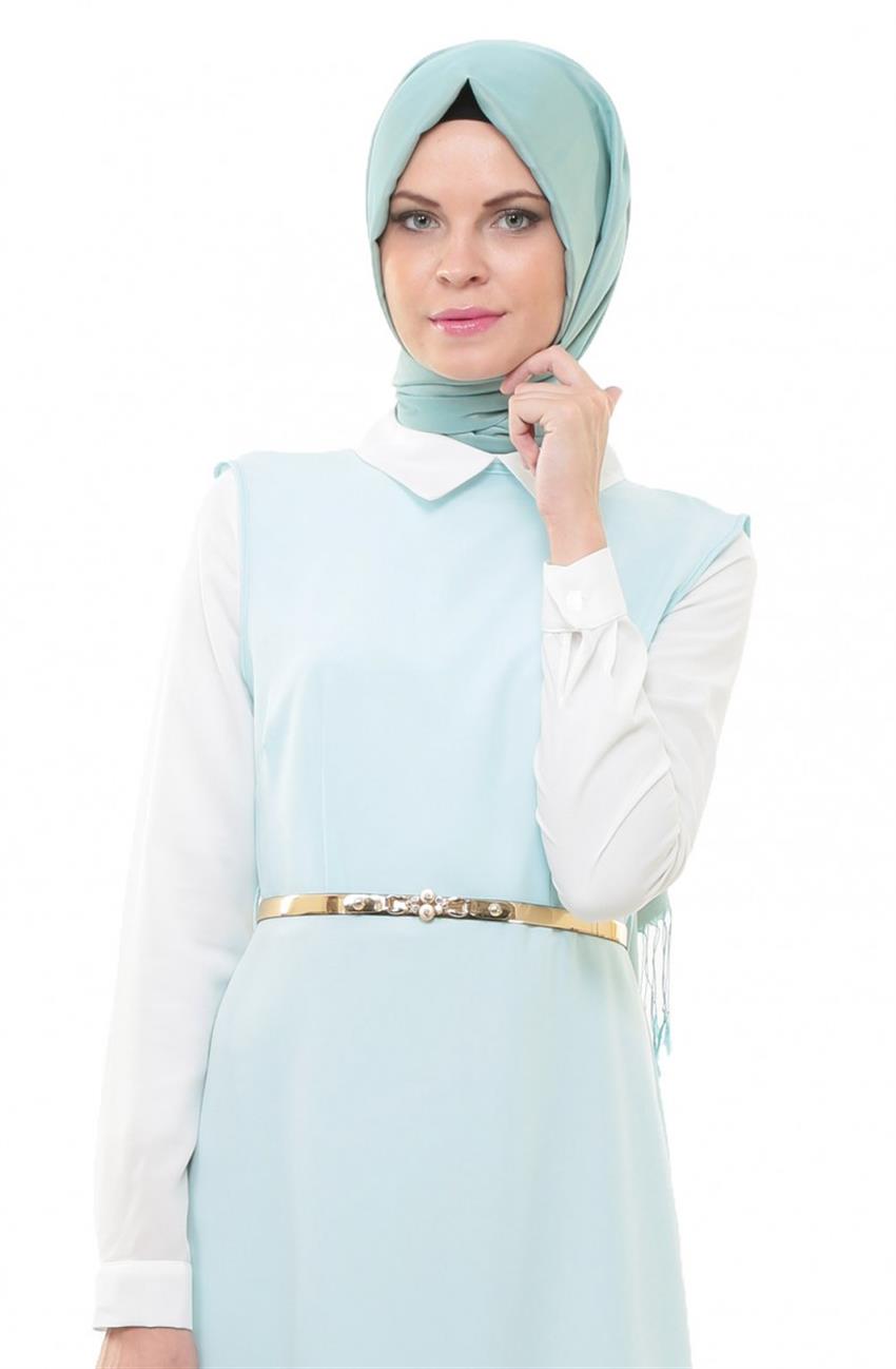 Dress-White Turquoise ARM490-0219